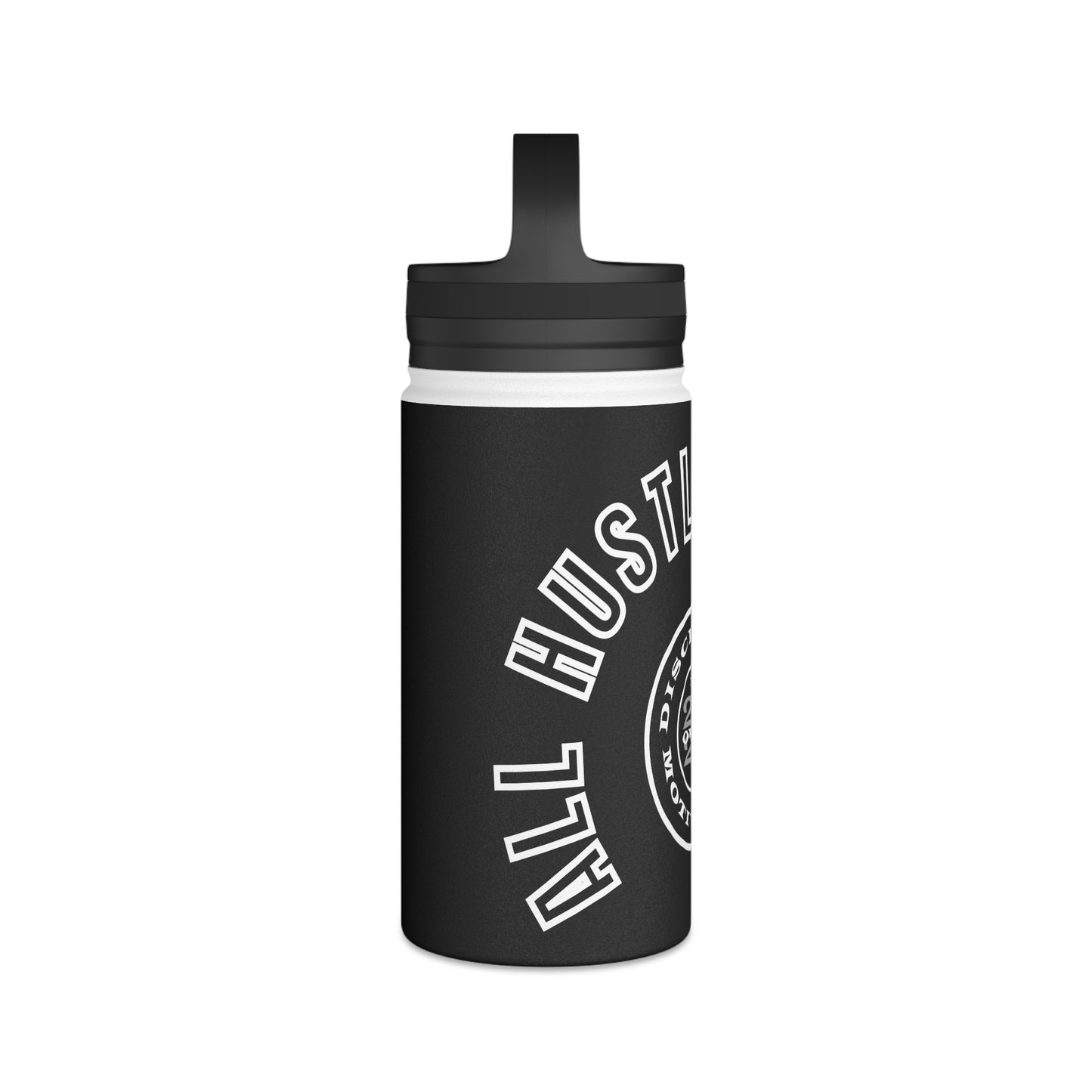 All Hustle No Luck Customizable Stainless Steel Water Bottle
