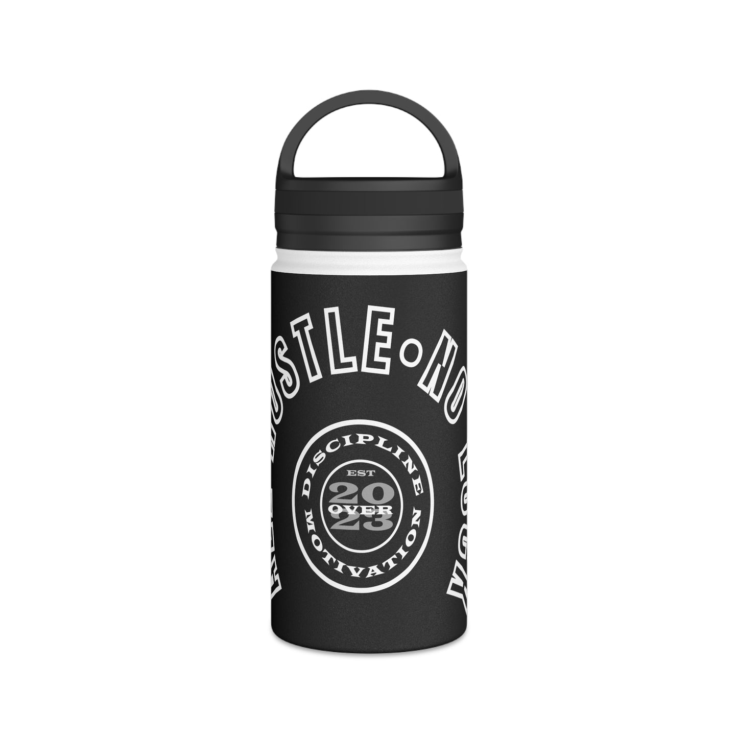 All Hustle No Luck Customizable Stainless Steel Water Bottle