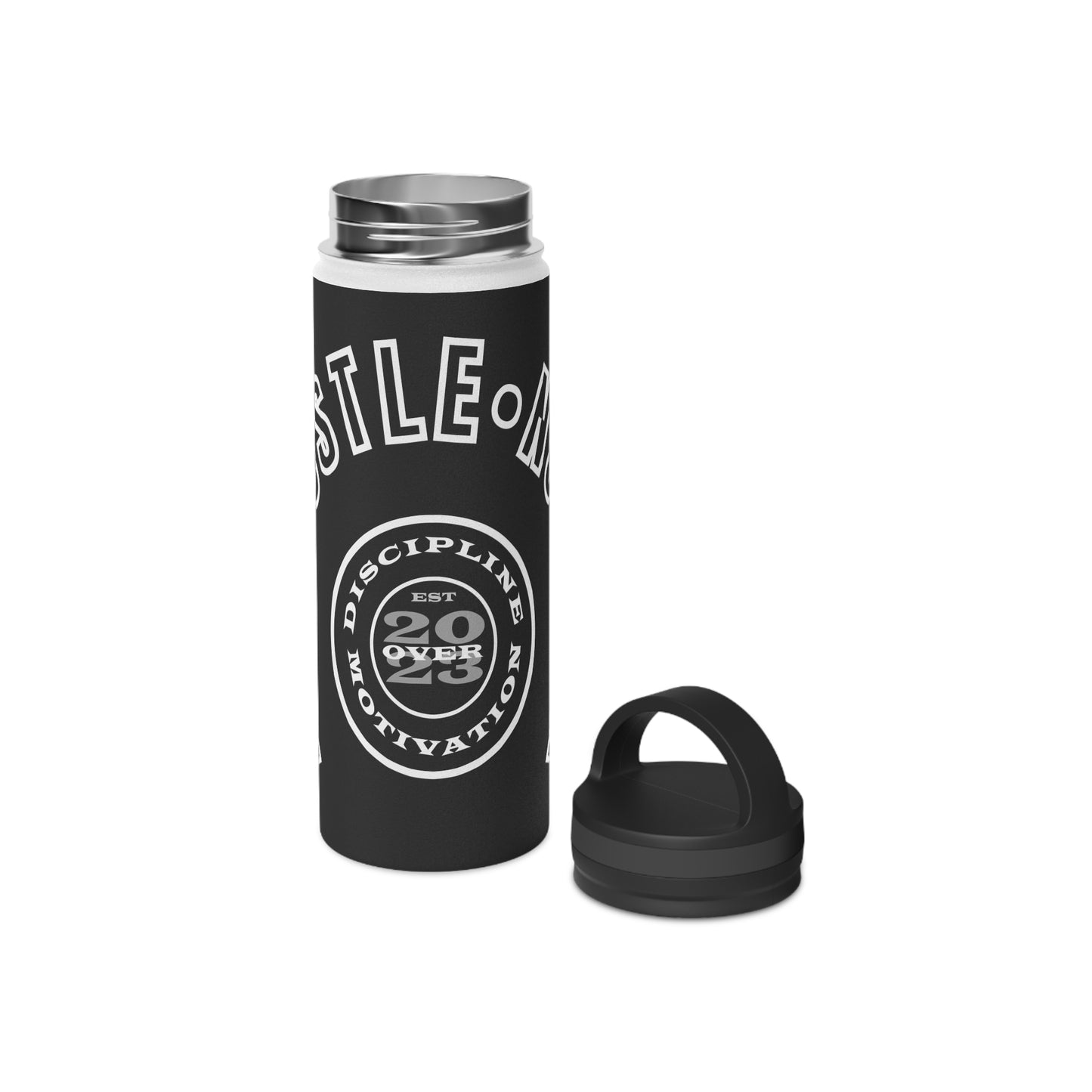 All Hustle No Luck Customizable Stainless Steel Water Bottle