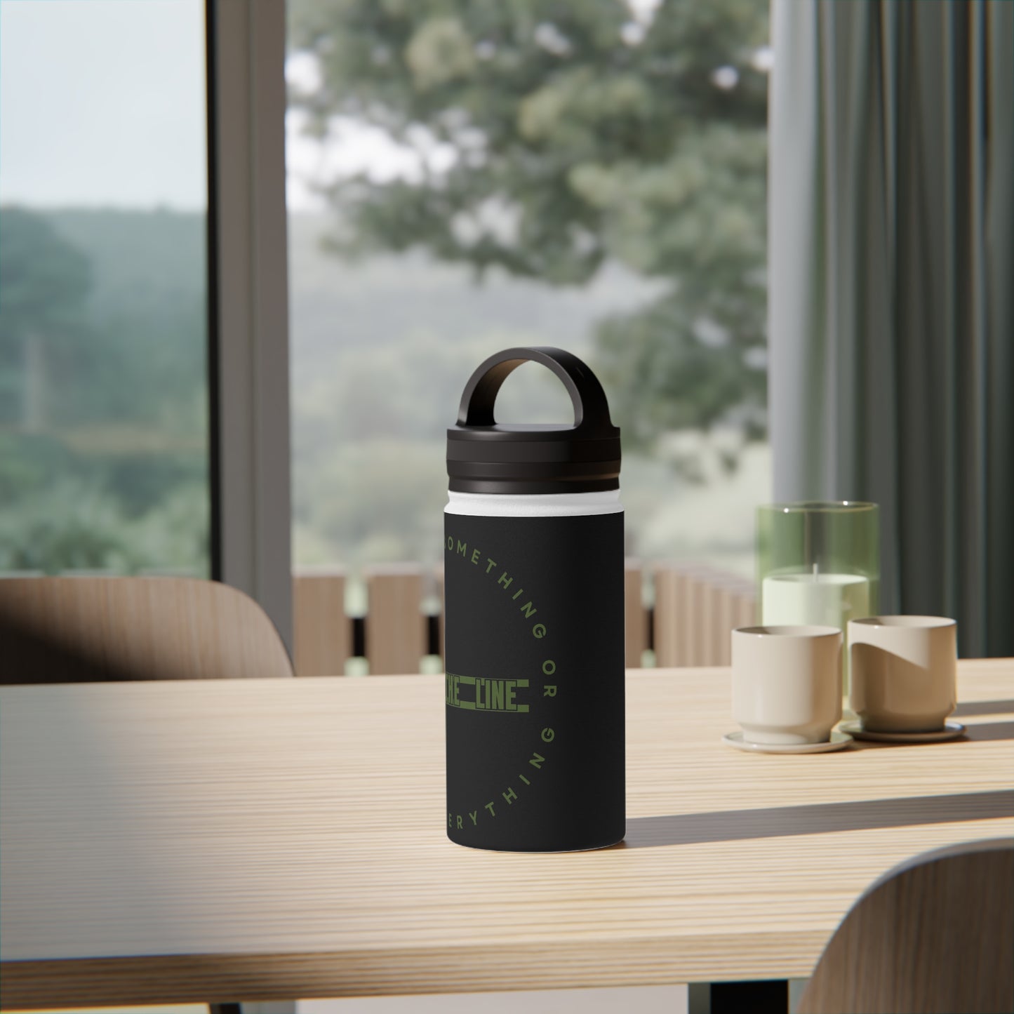OD Green & Black “Hold The Line” Customizable Stainless Steel Water Bottle