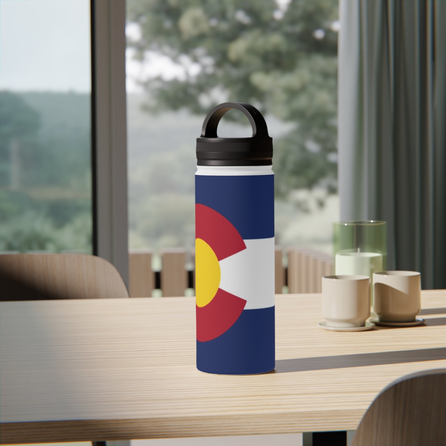 Customizable Colorado Flag Stainless Steel Water Bottle