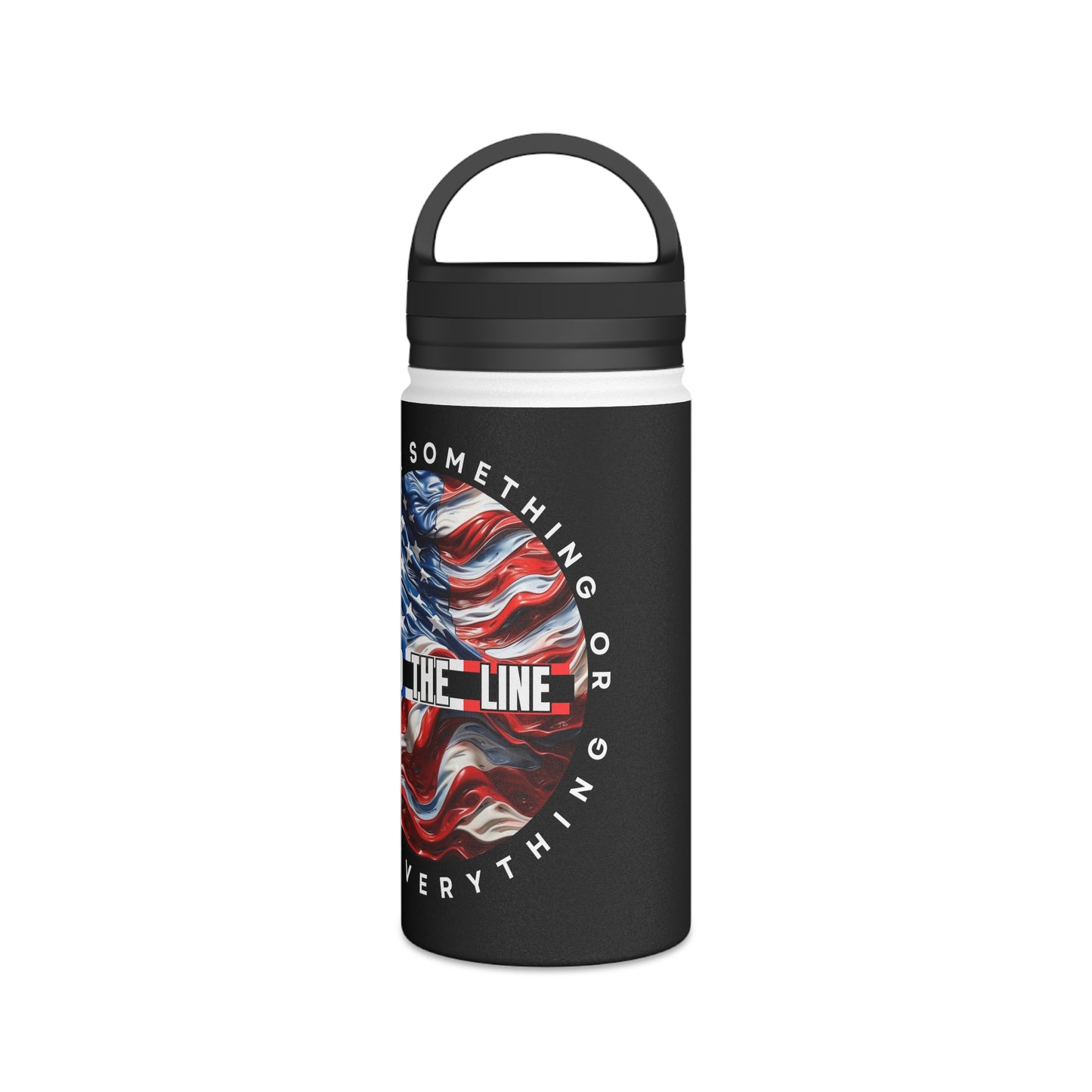 Customizable American Flag “Hold The Line” Stainless Steel Water Bottle