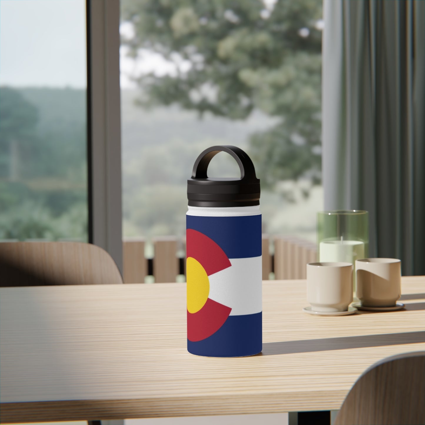 Customizable Colorado Flag Stainless Steel Water Bottle