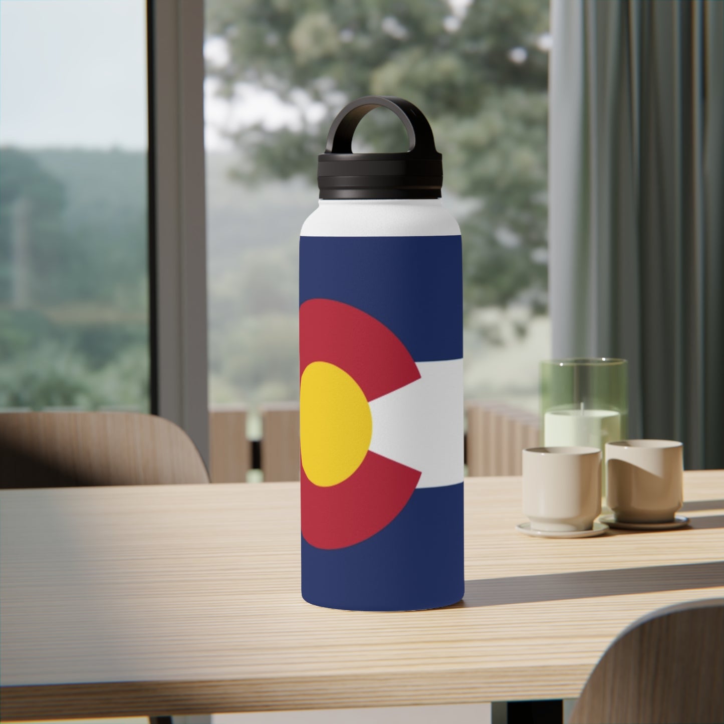 Customizable Colorado Flag Stainless Steel Water Bottle