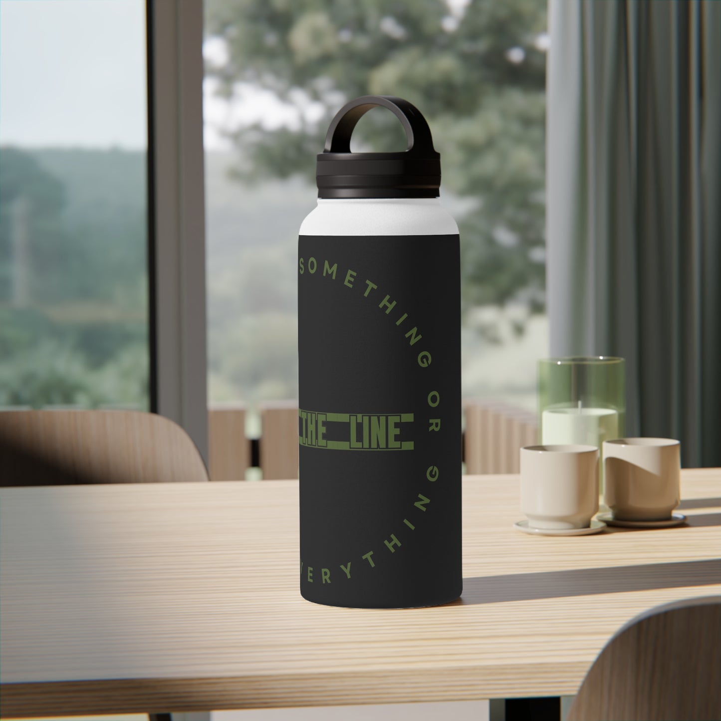 OD Green & Black “Hold The Line” Customizable Stainless Steel Water Bottle