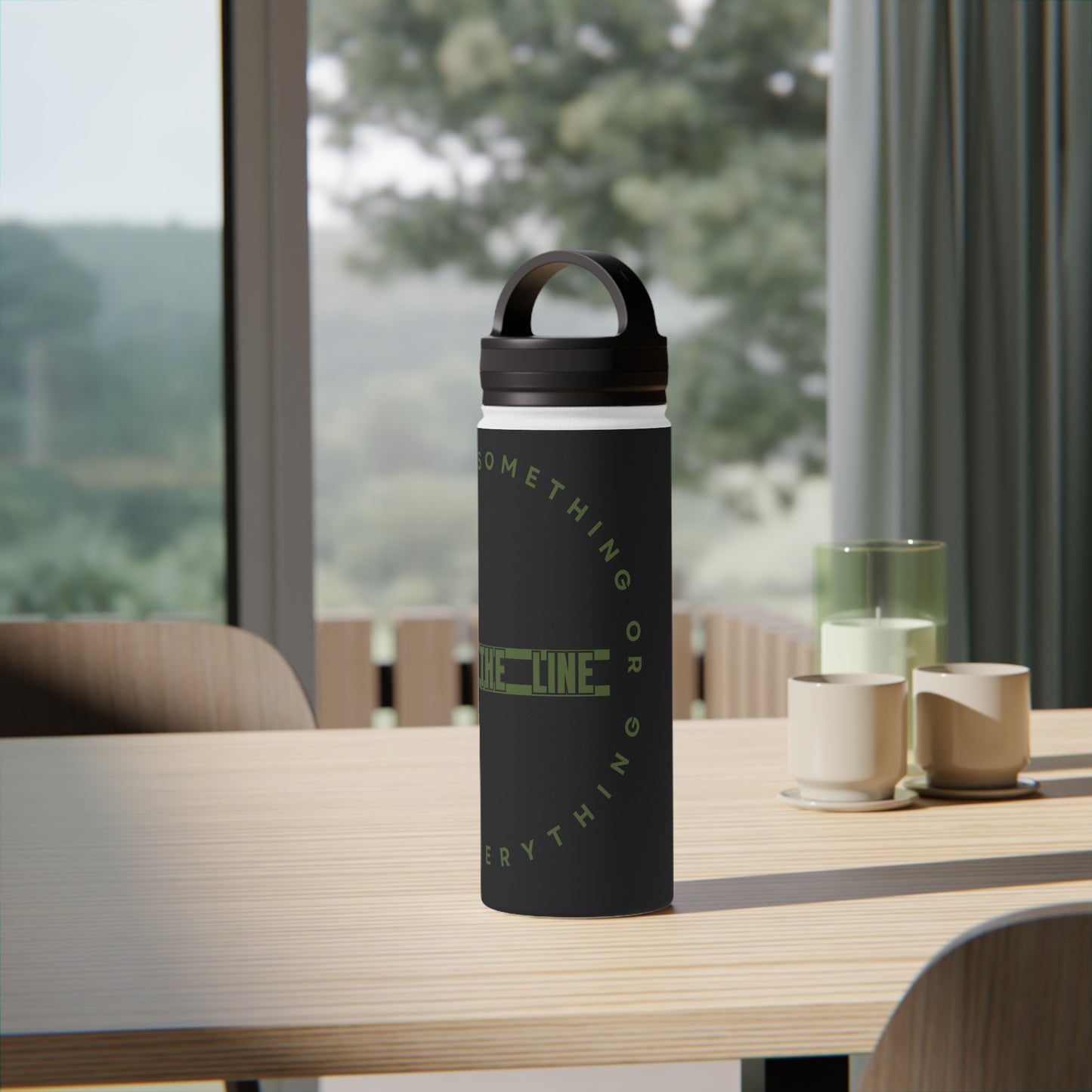 OD Green & Black “Hold The Line” Customizable Stainless Steel Water Bottle