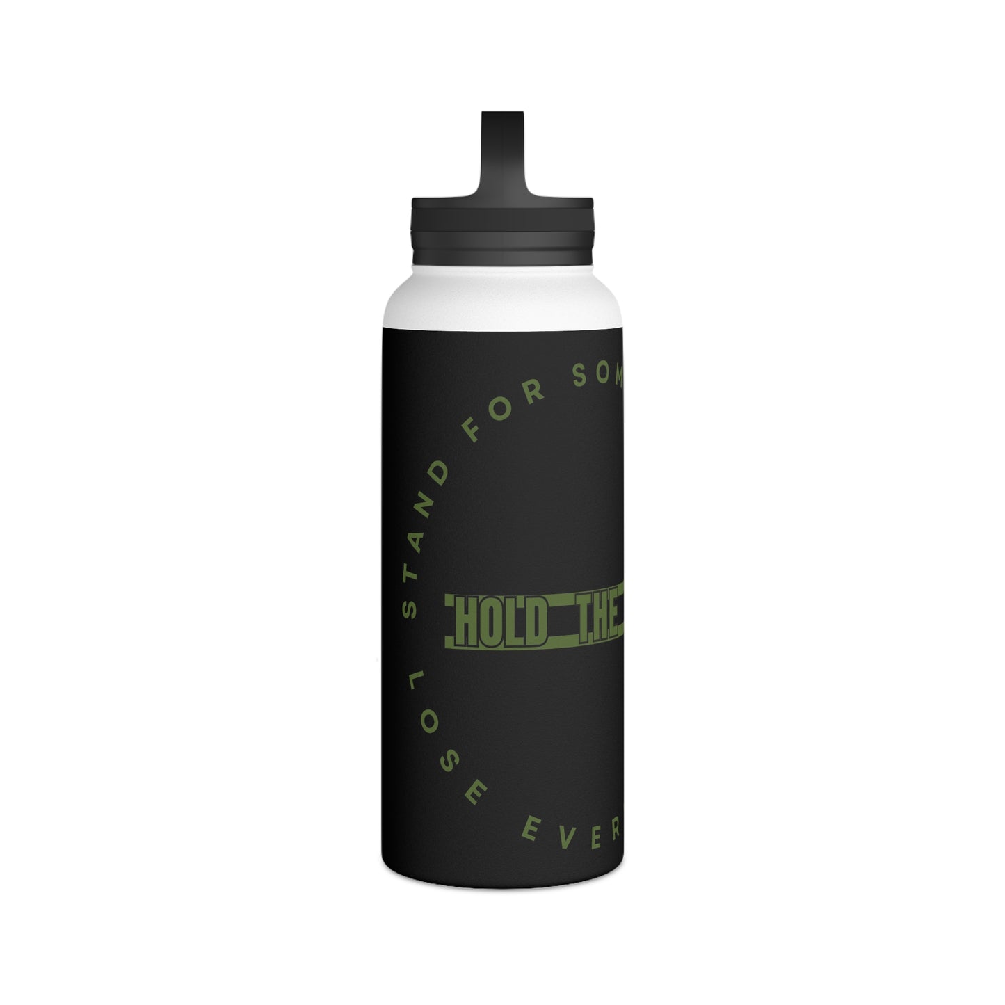 OD Green & Black “Hold The Line” Customizable Stainless Steel Water Bottle