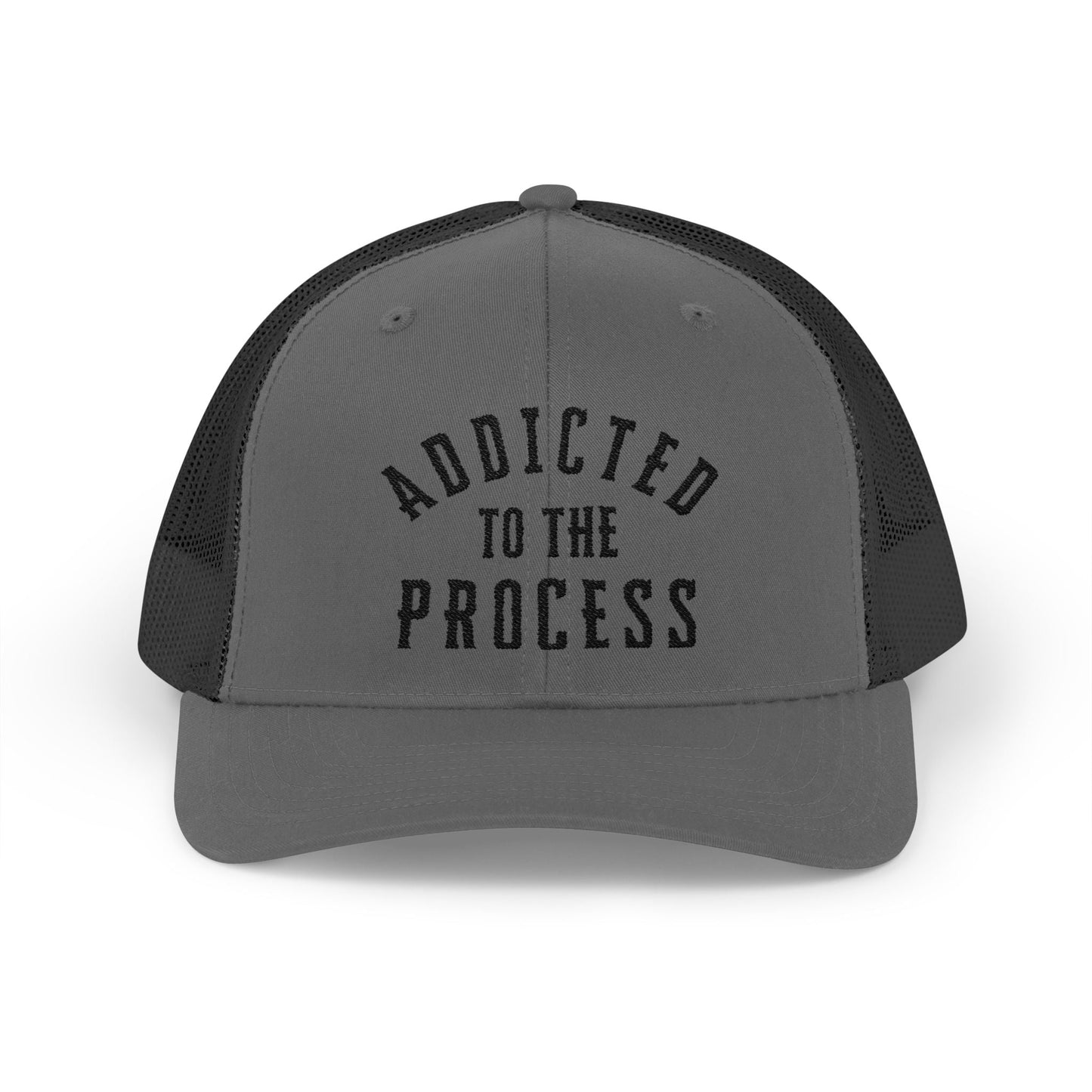 Addicted to the Process Blackout — Trucker Hat - Discipline Over Motivation 24/7