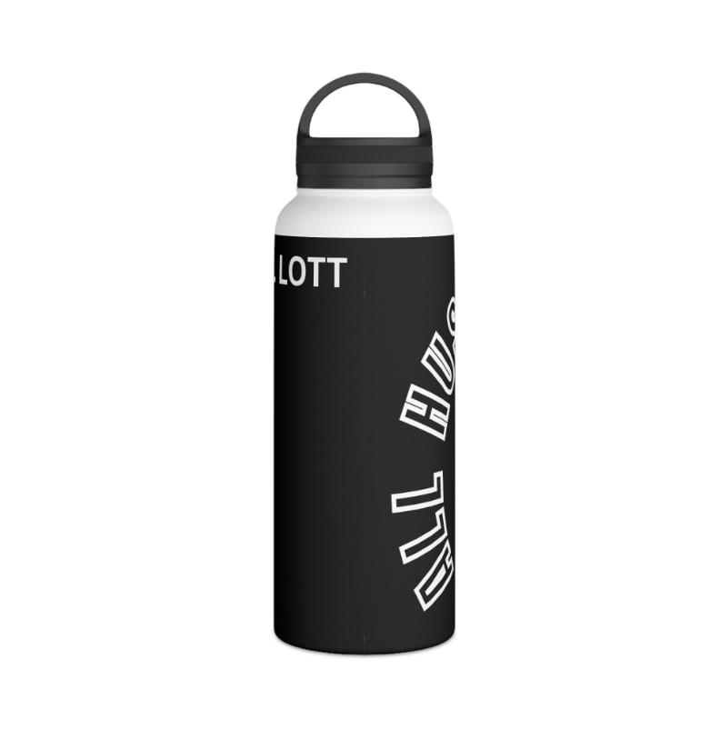 All Hustle No Luck Customizable Stainless Steel Water Bottle - Discipline Over Motivation 24/7