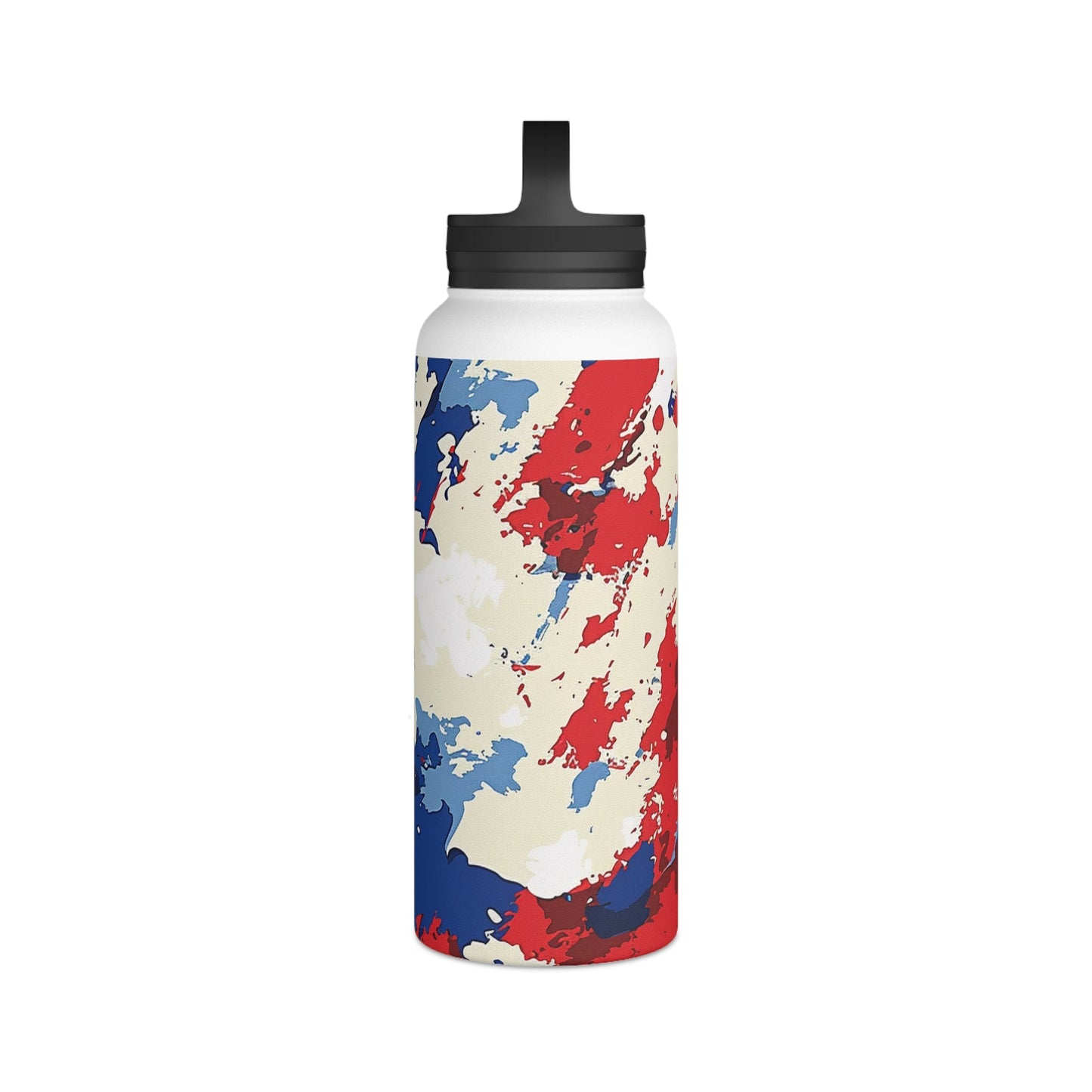 American Flag Camo Stainless Steel Water Bottle - Discipline Over Motivation 24/7