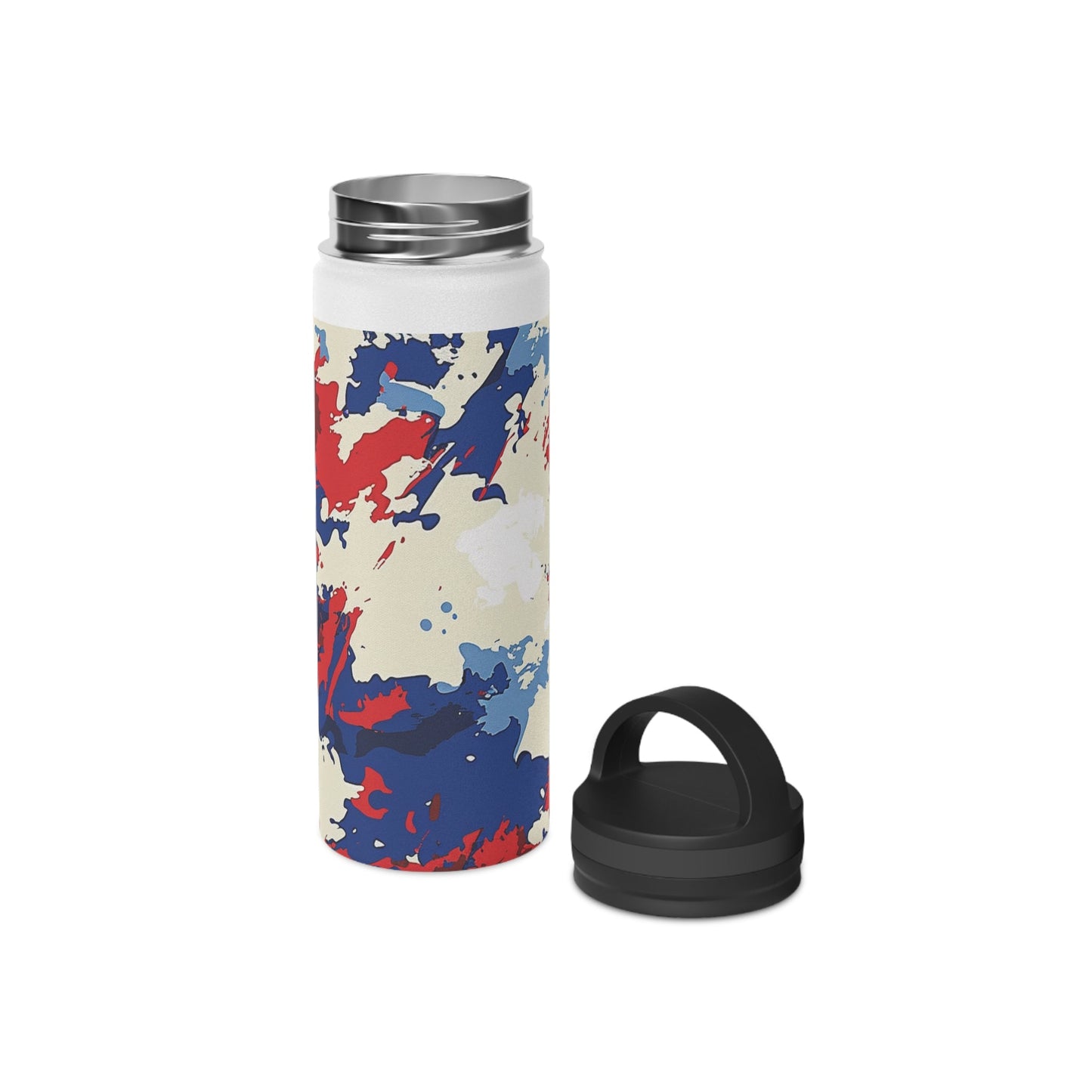 American Flag Camo Stainless Steel Water Bottle - Discipline Over Motivation 24/7