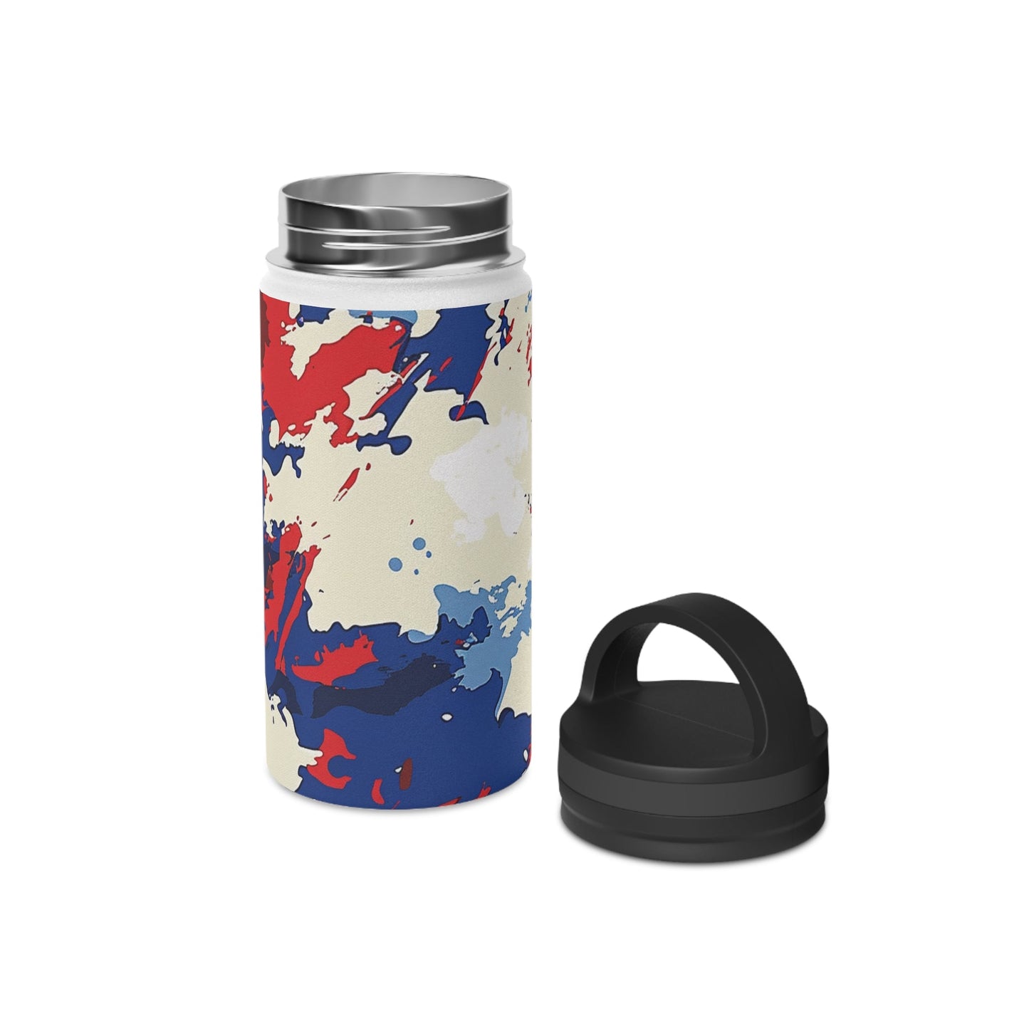 American Flag Camo Stainless Steel Water Bottle - Discipline Over Motivation 24/7