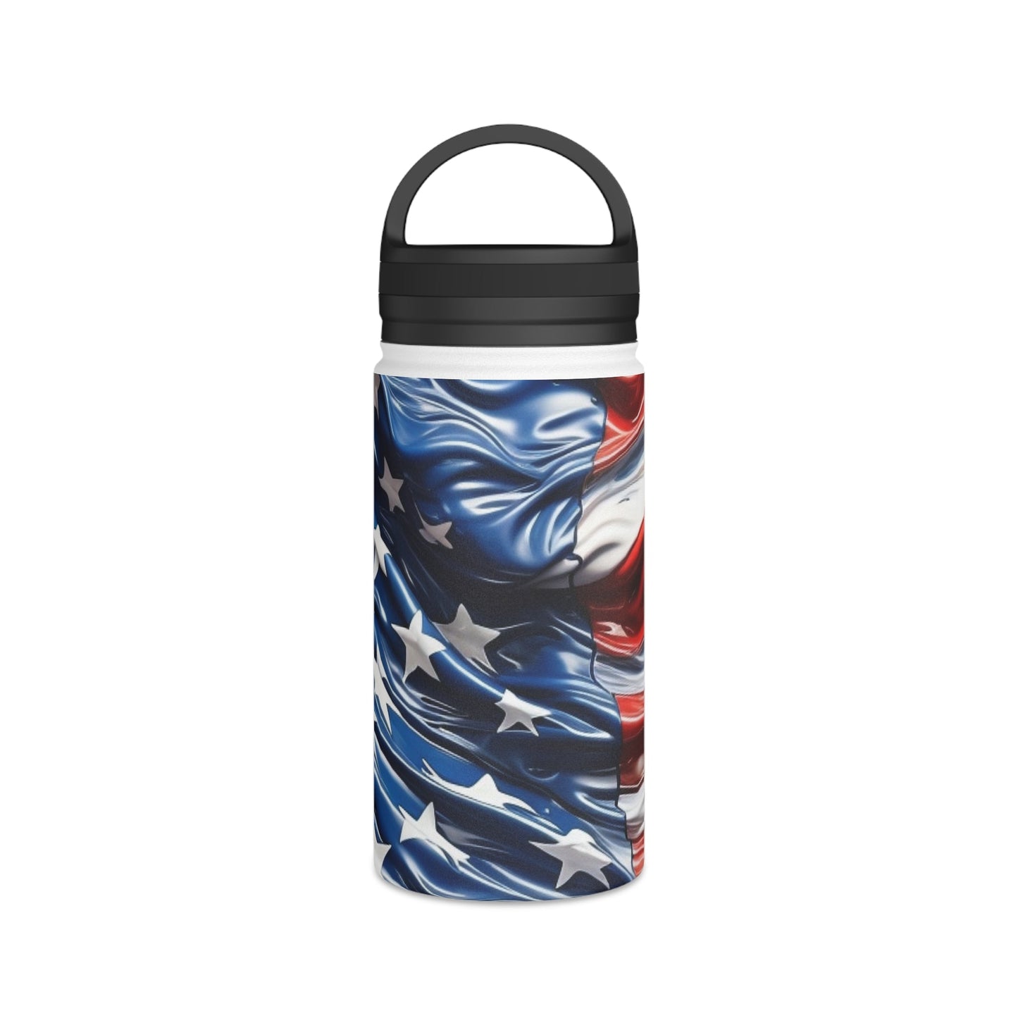 American Flag Stainless Steel Water Bottle - Discipline Over Motivation 24/7