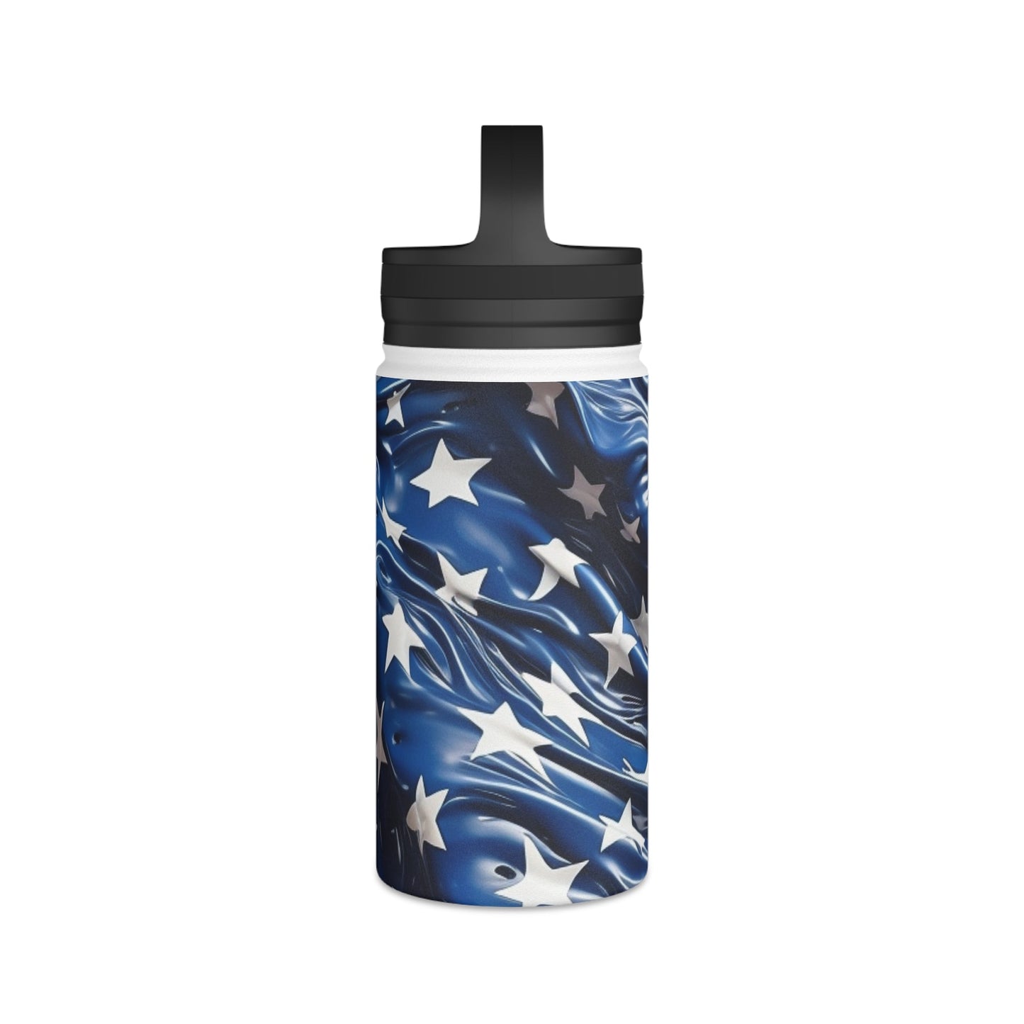American Flag Stainless Steel Water Bottle - Discipline Over Motivation 24/7
