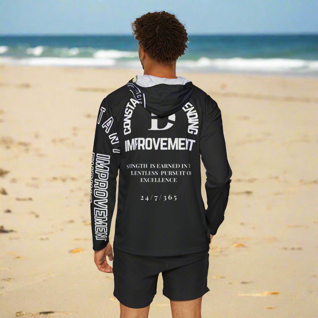 Constant Never Ending Improvement Dry Fit SPF 50 Men s Sports Warmup H Discipline Over Motivation 24 7