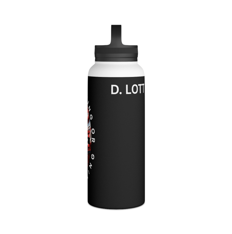 Customizable American Flag “Hold The Line” Stainless Steel Water Bottle - Discipline Over Motivation 24/7