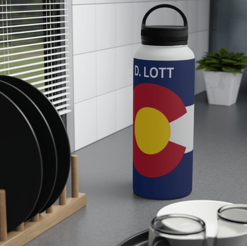 Customizable Colorado Flag Stainless Steel Water Bottle - Discipline Over Motivation 24/7