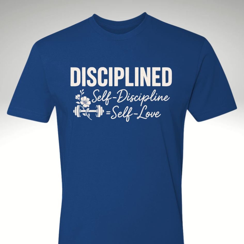 💪 Disciplined. Self - Discipline = Self - Love Women's Tee💪 - Discipline Over Motivation 24/7
