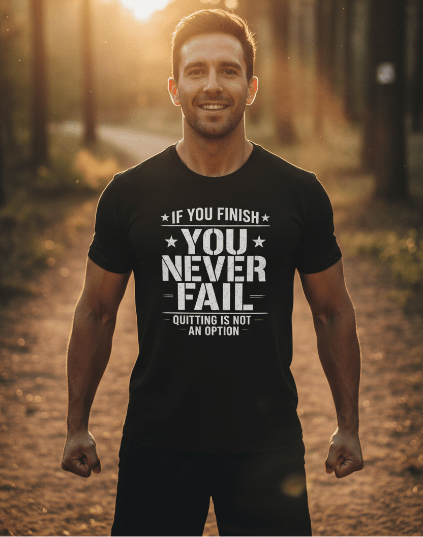 Finish Mindset T Shirt - Discipline Over Motivation 24/7