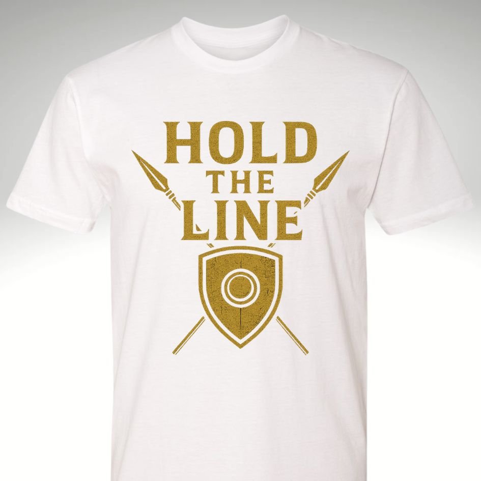 Gold🛡️Hold The Line | Motivational Gym & Workout Apparel for Men & Women - Discipline Over Motivation 24/7