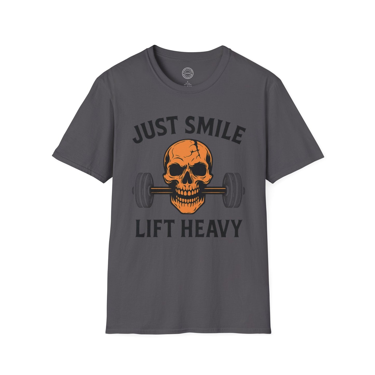Halloween Green Skull Just Smile and Lift Heavy Pump Cover Up T-Shirt | Motivational Gym & Weightlifting Apparel - Discipline Over Motivation 24/7