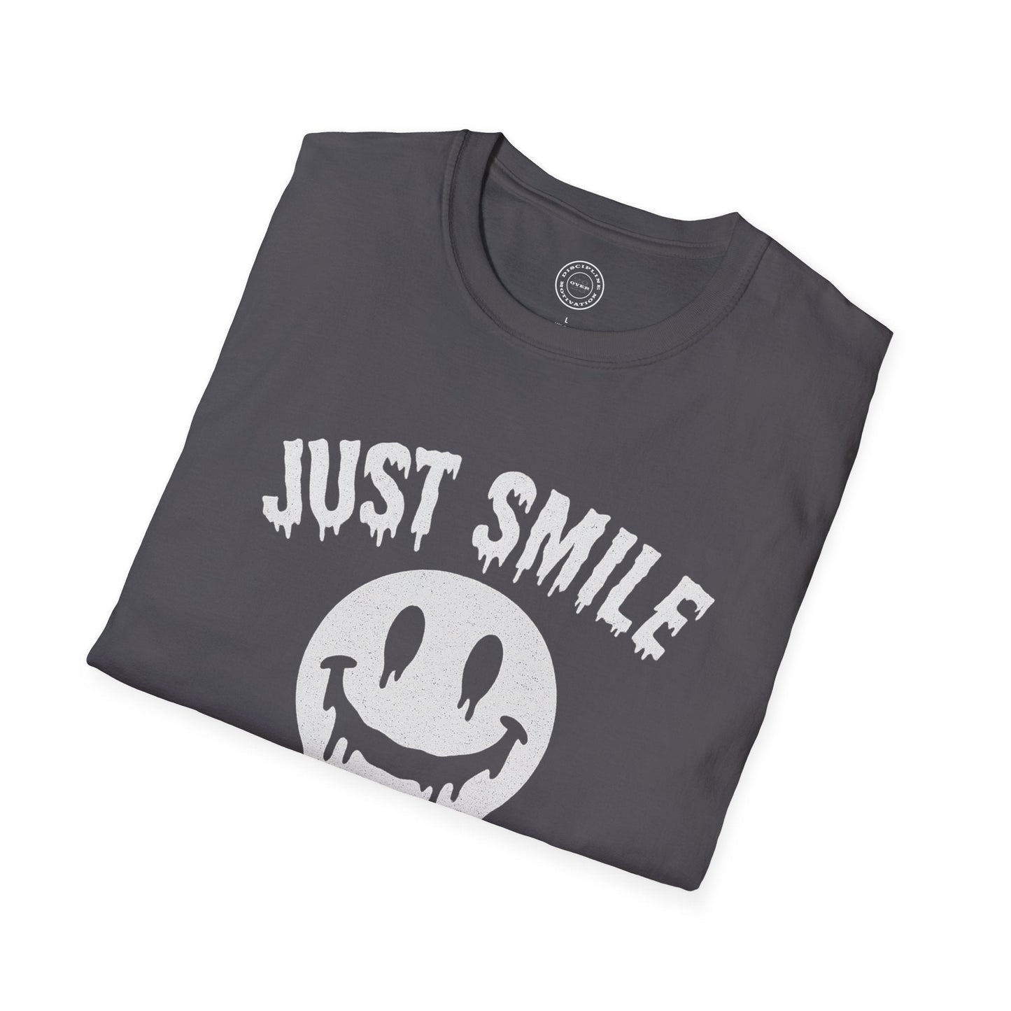 Halloween Spooky Just Smile and Lift Heavy Pump Cover Up T-Shirt | Motivational Gym & Weightlifting Apparel - Discipline Over Motivation 24/7