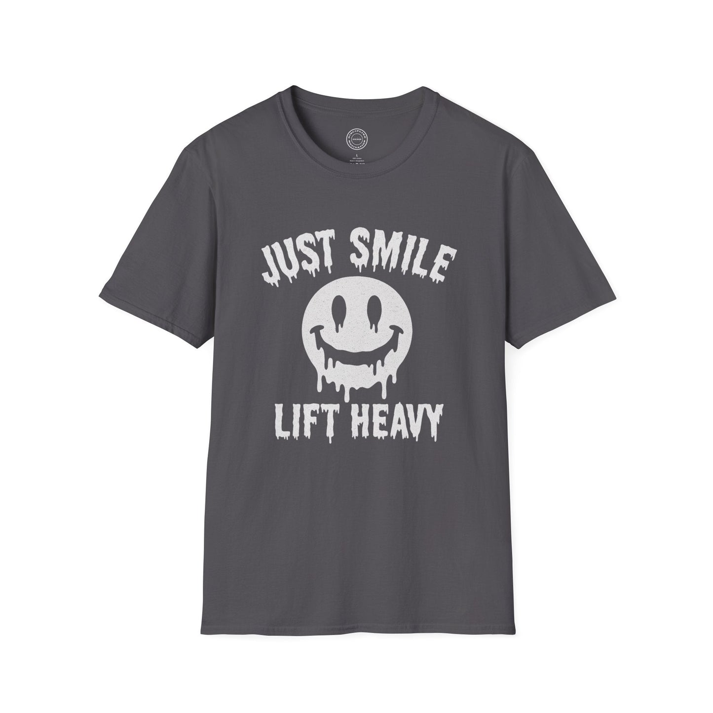 Halloween Spooky Just Smile and Lift Heavy Pump Cover Up T-Shirt | Motivational Gym & Weightlifting Apparel - Discipline Over Motivation 24/7