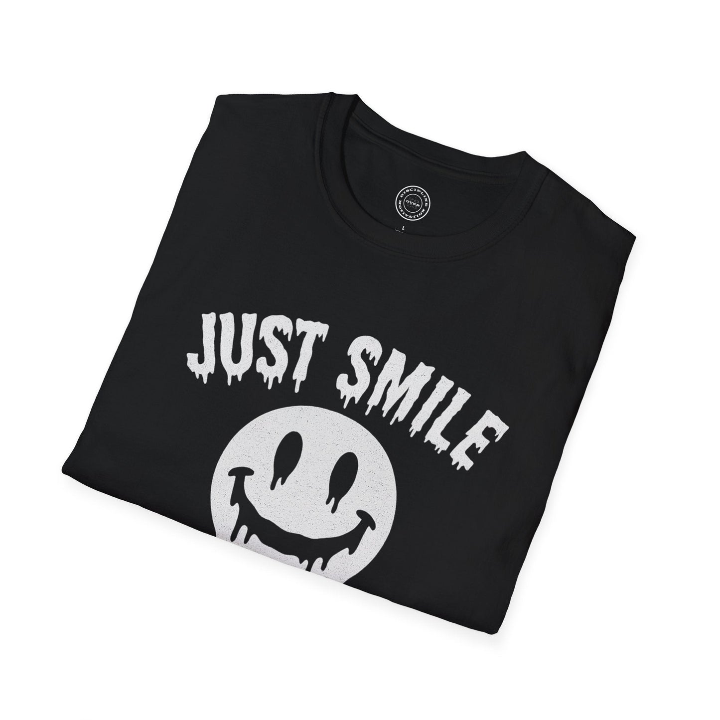 Halloween Spooky Just Smile and Lift Heavy Pump Cover Up T-Shirt | Motivational Gym & Weightlifting Apparel - Discipline Over Motivation 24/7
