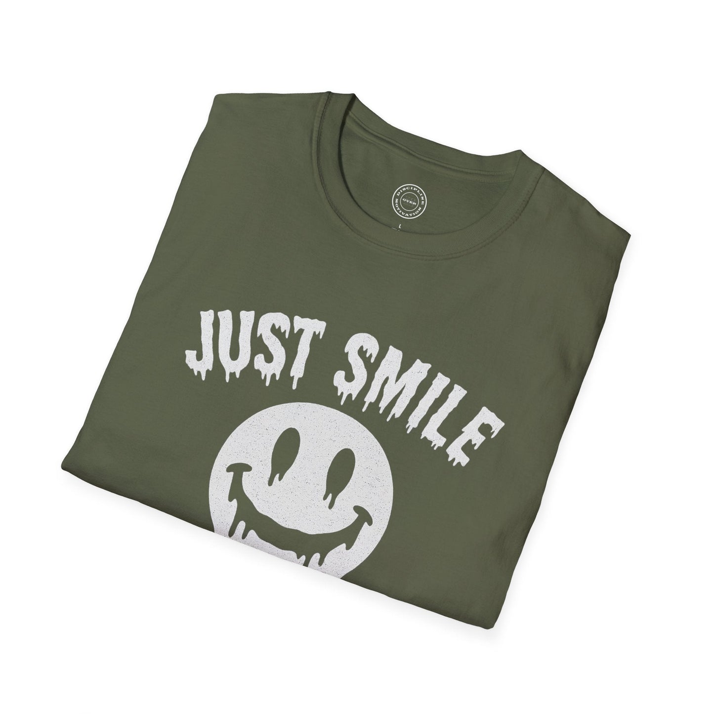 Halloween Spooky Just Smile and Lift Heavy Pump Cover Up T-Shirt | Motivational Gym & Weightlifting Apparel - Discipline Over Motivation 24/7