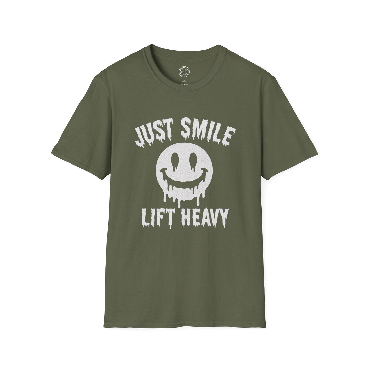Halloween Spooky Just Smile and Lift Heavy Pump Cover Up T-Shirt | Motivational Gym & Weightlifting Apparel - Discipline Over Motivation 24/7