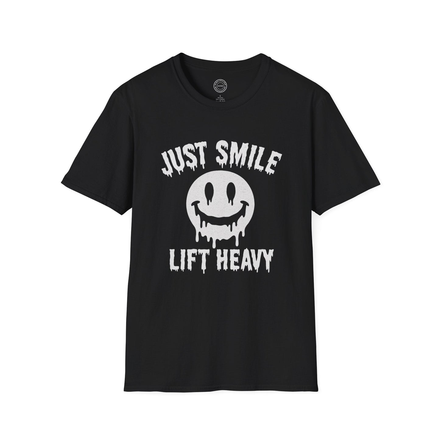 Halloween Spooky Just Smile and Lift Heavy Pump Cover Up T-Shirt | Motivational Gym & Weightlifting Apparel - Discipline Over Motivation 24/7