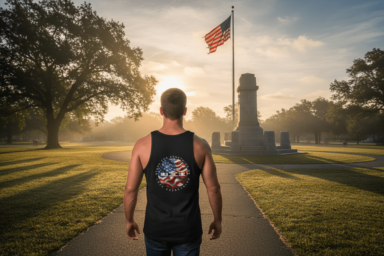 HOLD THE LINE TANK TOP - Discipline Over Motivation 24/7