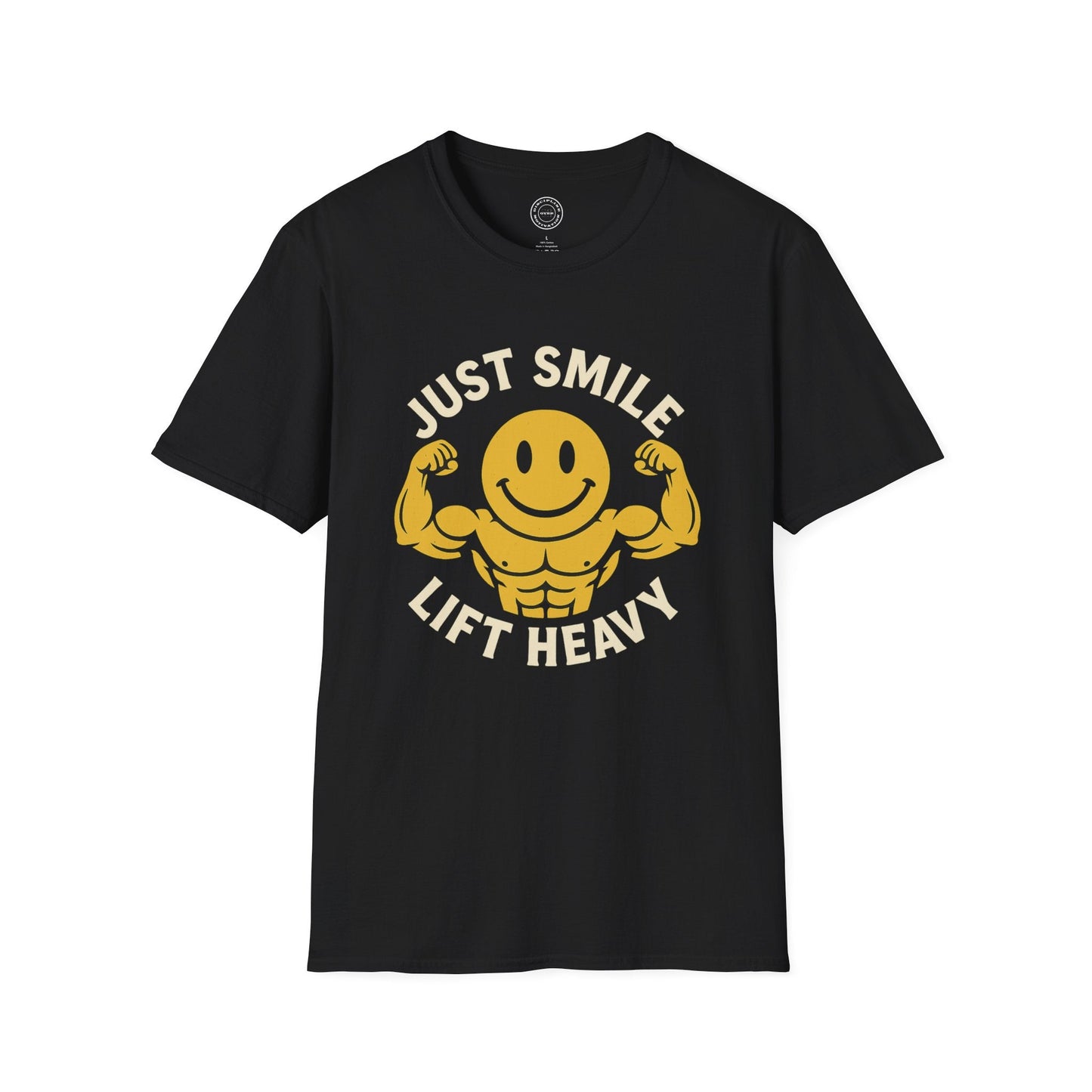 Jacked Just Smile and Lift Heavy Pump Cover Up T-Shirt | Motivational Gym & Weightlifting Apparel - Discipline Over Motivation 24/7