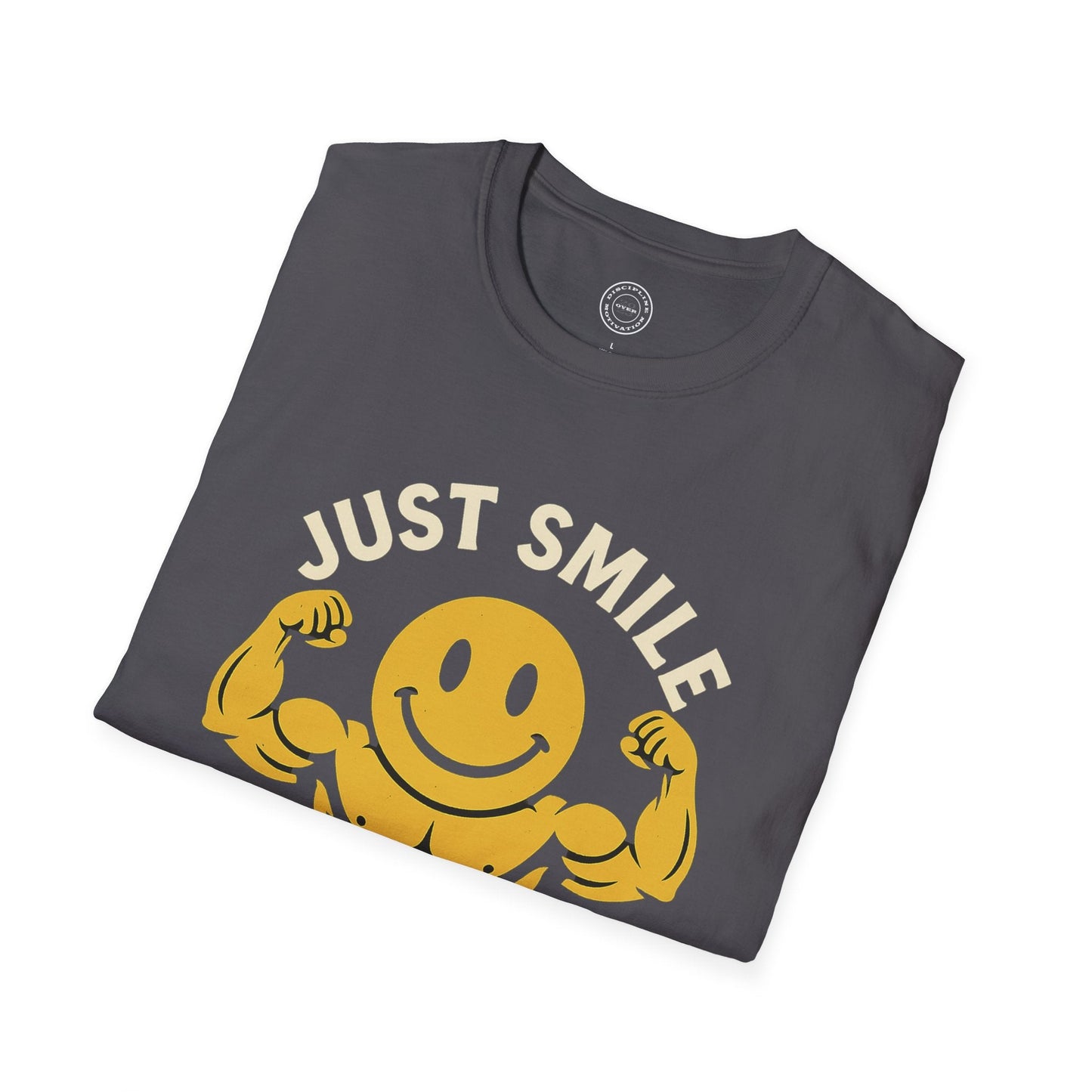 Jacked Just Smile and Lift Heavy Pump Cover Up T-Shirt | Motivational Gym & Weightlifting Apparel - Discipline Over Motivation 24/7