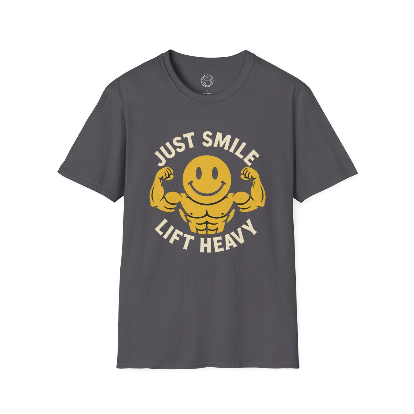 Jacked Just Smile and Lift Heavy Pump Cover Up T-Shirt | Motivational Gym & Weightlifting Apparel - Discipline Over Motivation 24/7