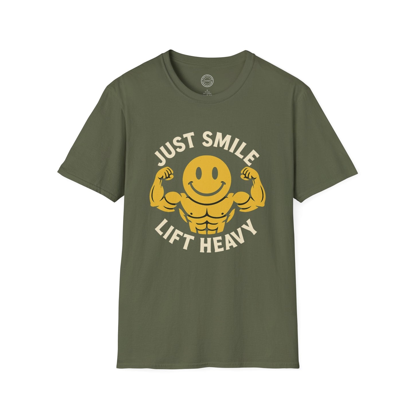 Jacked Just Smile and Lift Heavy Pump Cover Up T-Shirt | Motivational Gym & Weightlifting Apparel - Discipline Over Motivation 24/7