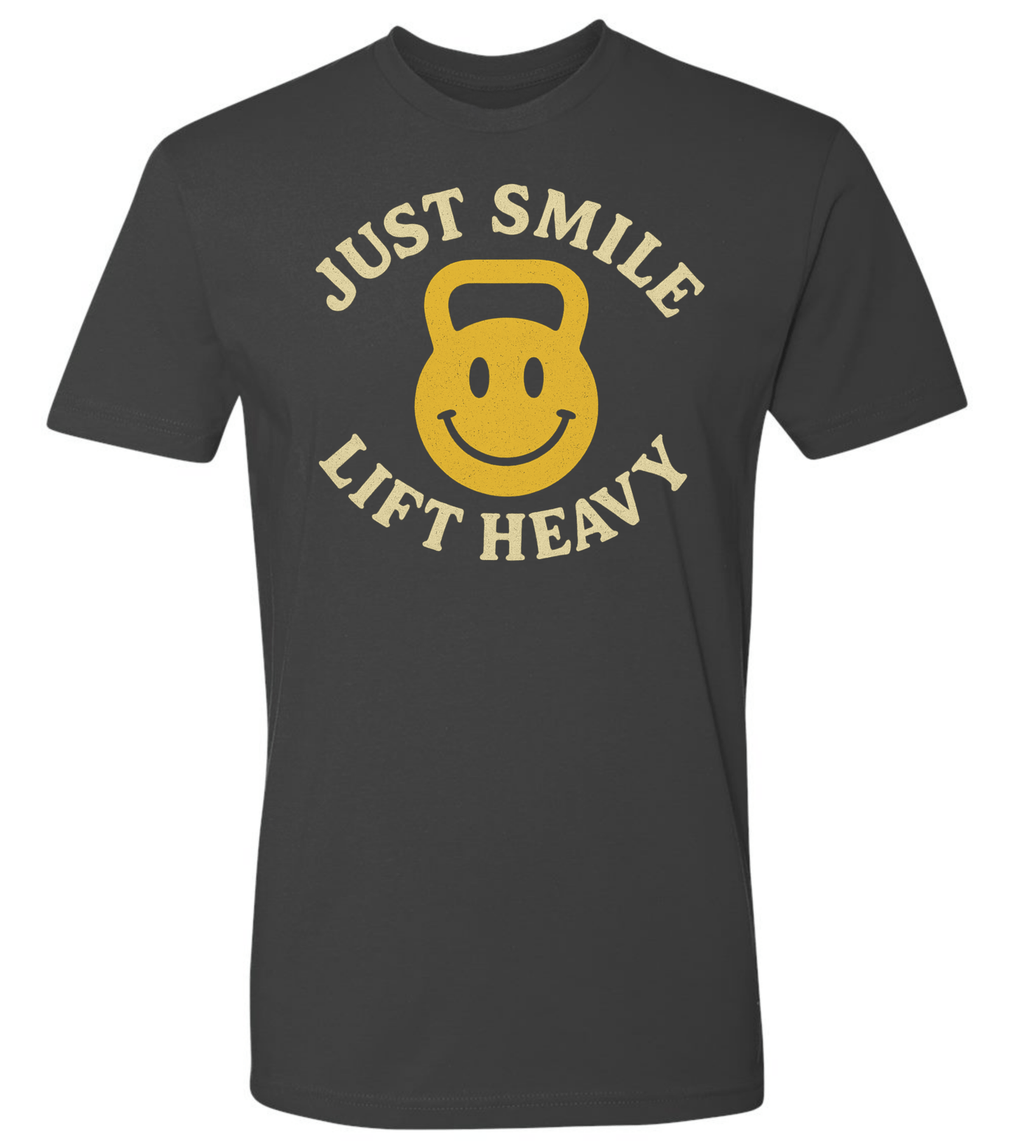 Just Smile and Lift Heavy T-Shirt | Motivational Gym & Weightlifting Apparel Kettle Bell - Discipline Over Motivation 24/7