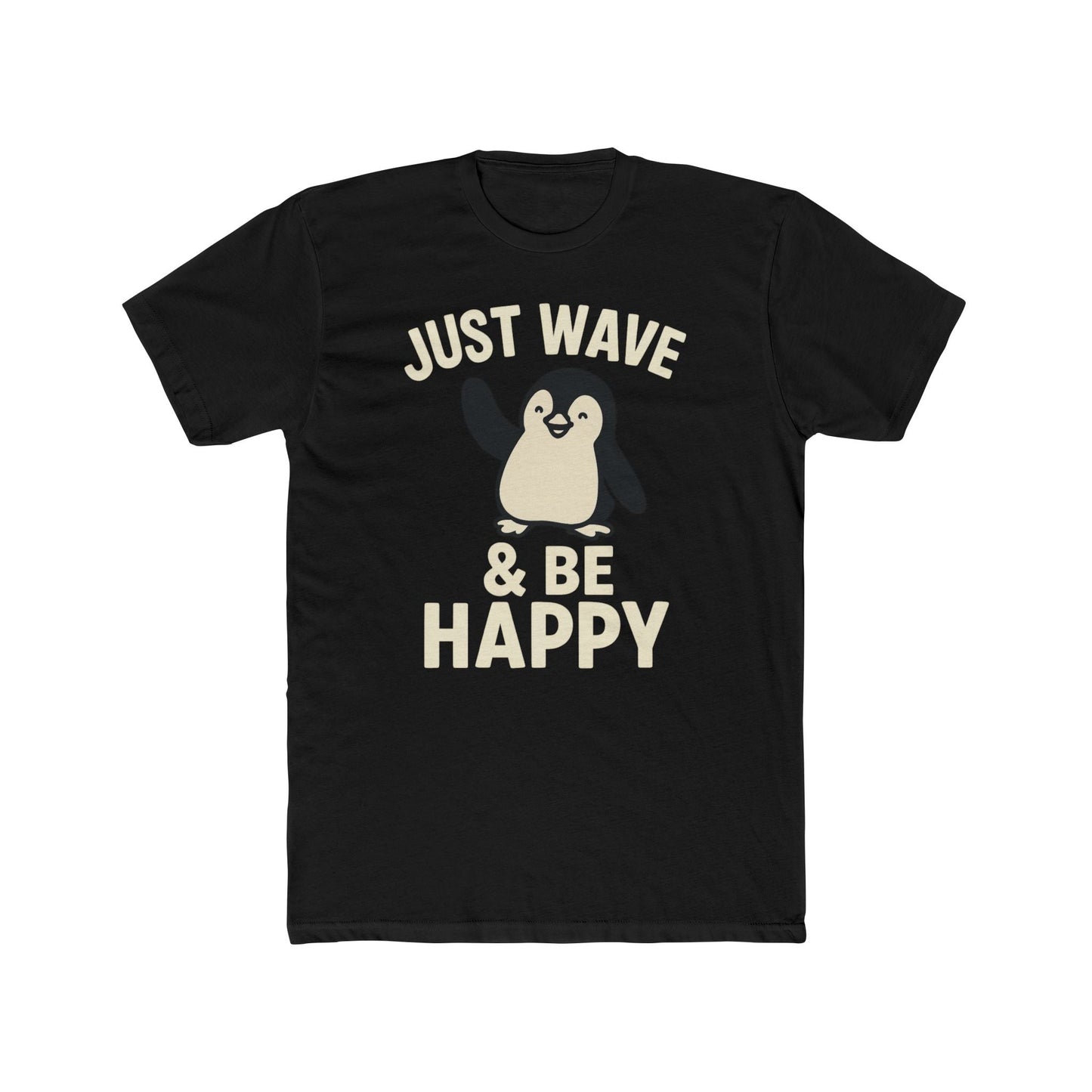 Just Wave & Be Happy Unisex Cotton Crew - Discipline Over Motivation 24/7