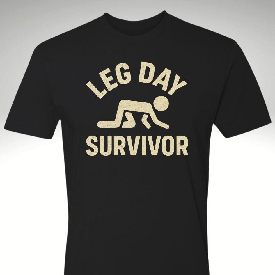 Leg Day Survivor | Motivational Gym & Workout Apparel for Men & Women - Discipline Over Motivation 24/7