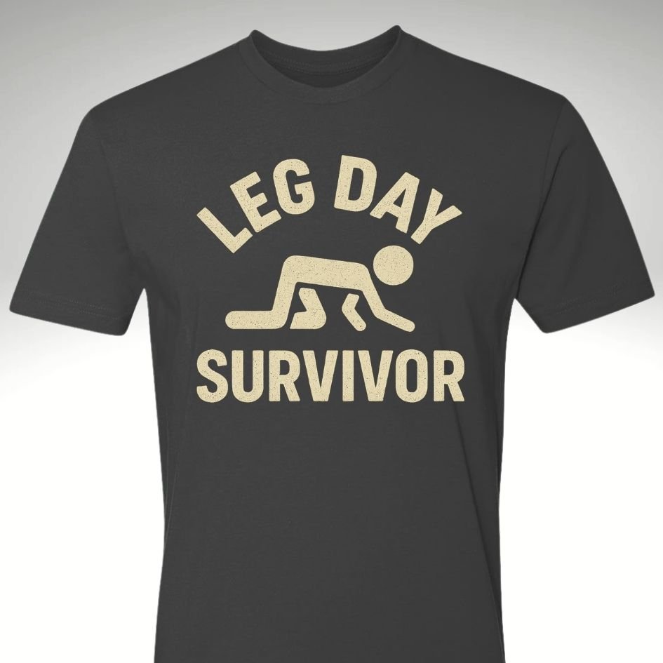 Leg Day Survivor | Motivational Gym & Workout Apparel for Men & Women - Discipline Over Motivation 24/7