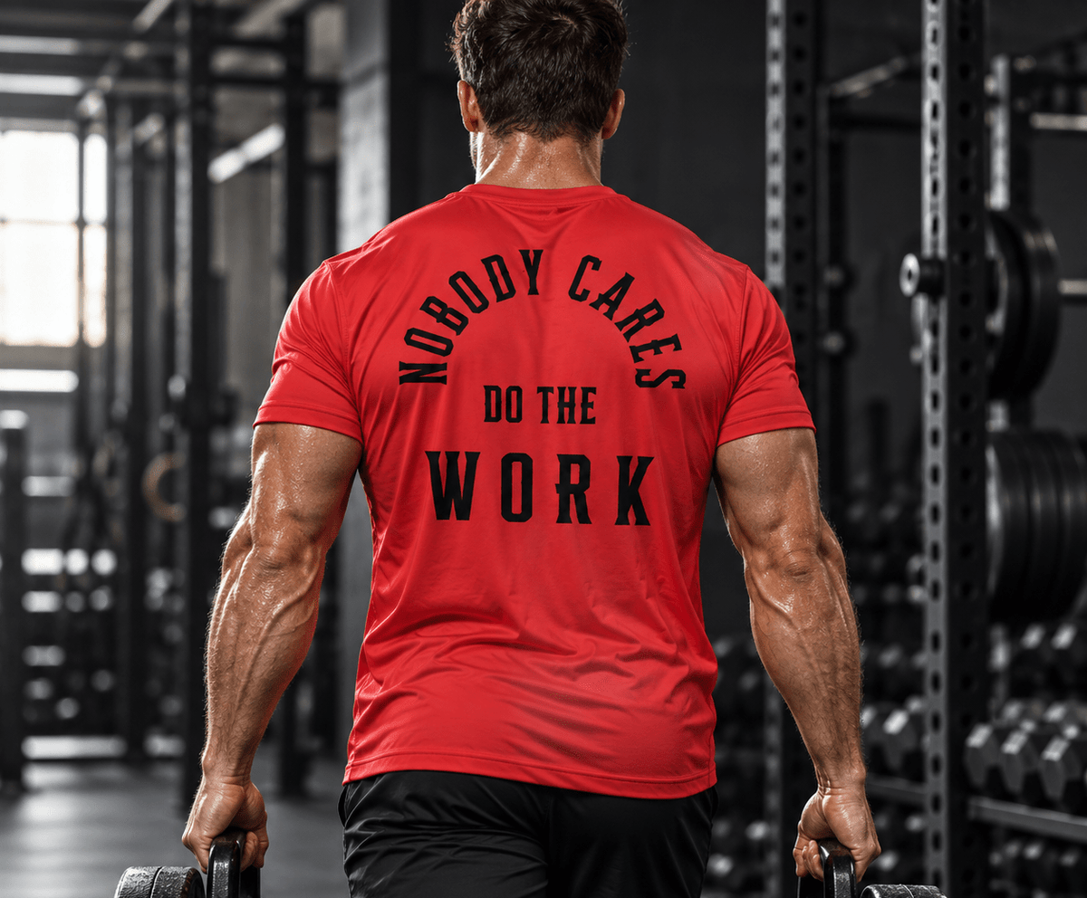 Nobody Cares. Do The Work.™ Premium Tee - Discipline Over Motivation 24/7