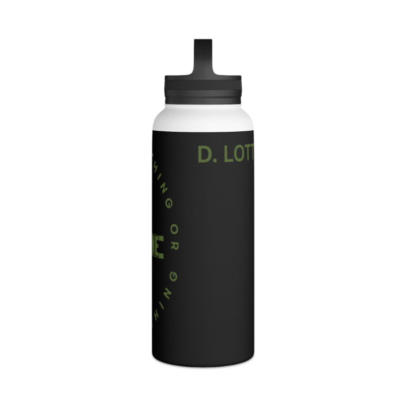 OD Green & Black “Hold The Line” Customizable Stainless Steel Water Bottle - Discipline Over Motivation 24/7