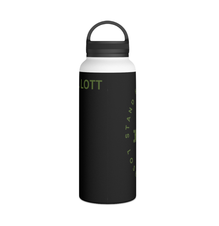 OD Green & Black “Hold The Line” Customizable Stainless Steel Water Bottle - Discipline Over Motivation 24/7
