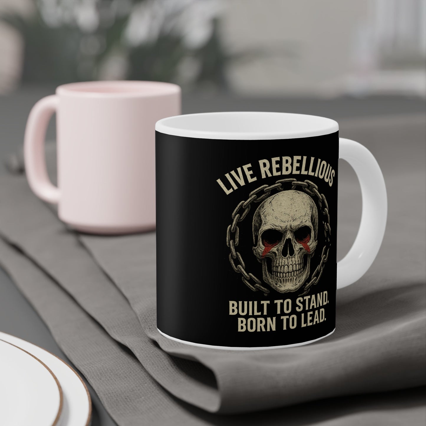 Pirates Live Rebellious Motivational Coffee Mug | Bold Quote Cup for Leaders, Entrepreneurs & Hustlers | Gift for Risk - Takers - Discipline Over Motivation 24/7