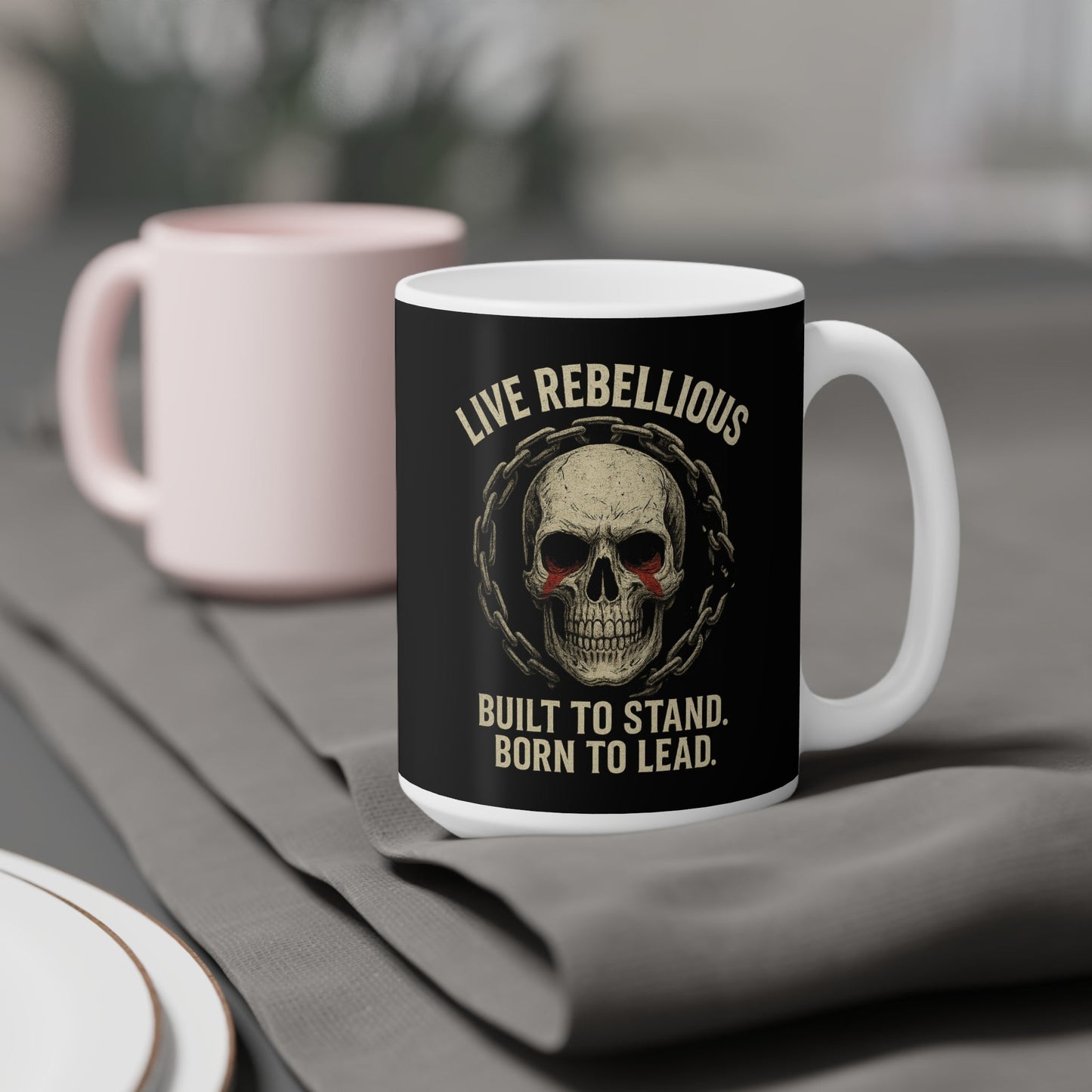 Pirates Live Rebellious Motivational Coffee Mug | Bold Quote Cup for Leaders, Entrepreneurs & Hustlers | Gift for Risk - Takers - Discipline Over Motivation 24/7