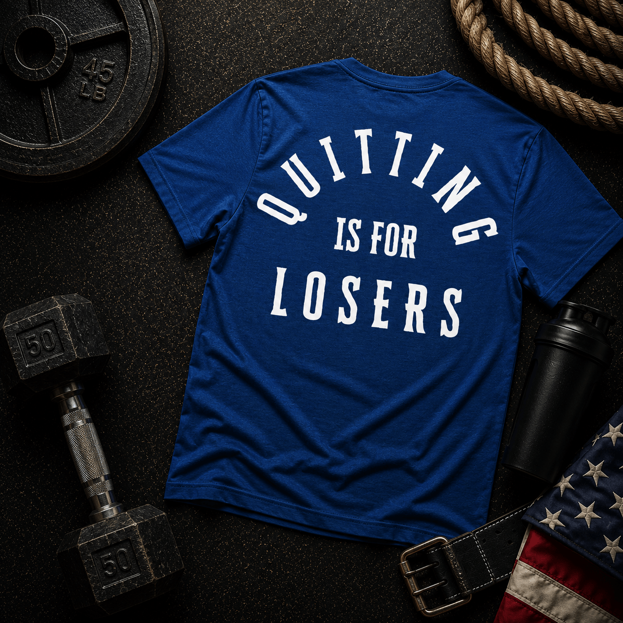 Quitting Is For Losers Tee - Discipline Over Motivation 24/7