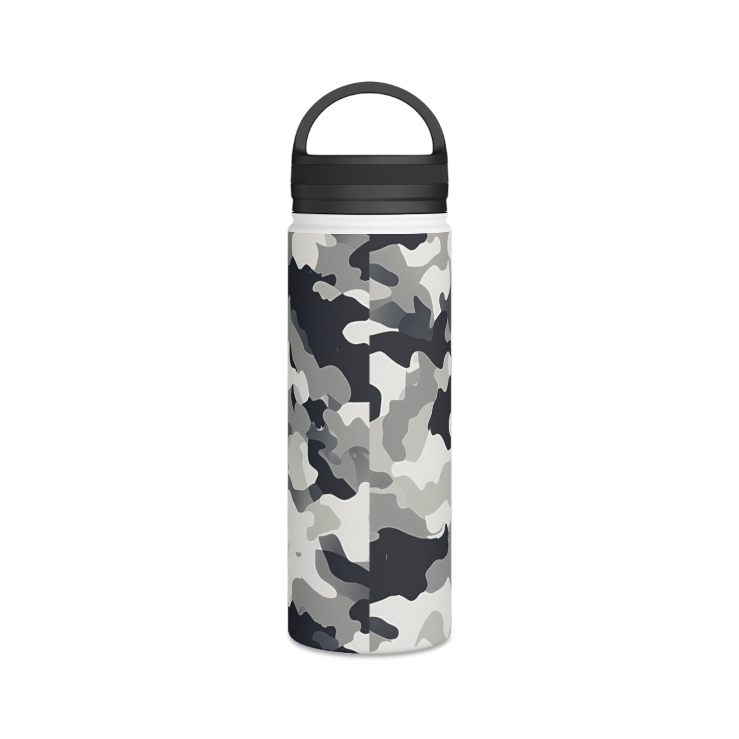 Snow Camouflage Stainless Steel Water Bottle - Discipline Over Motivation 24/7