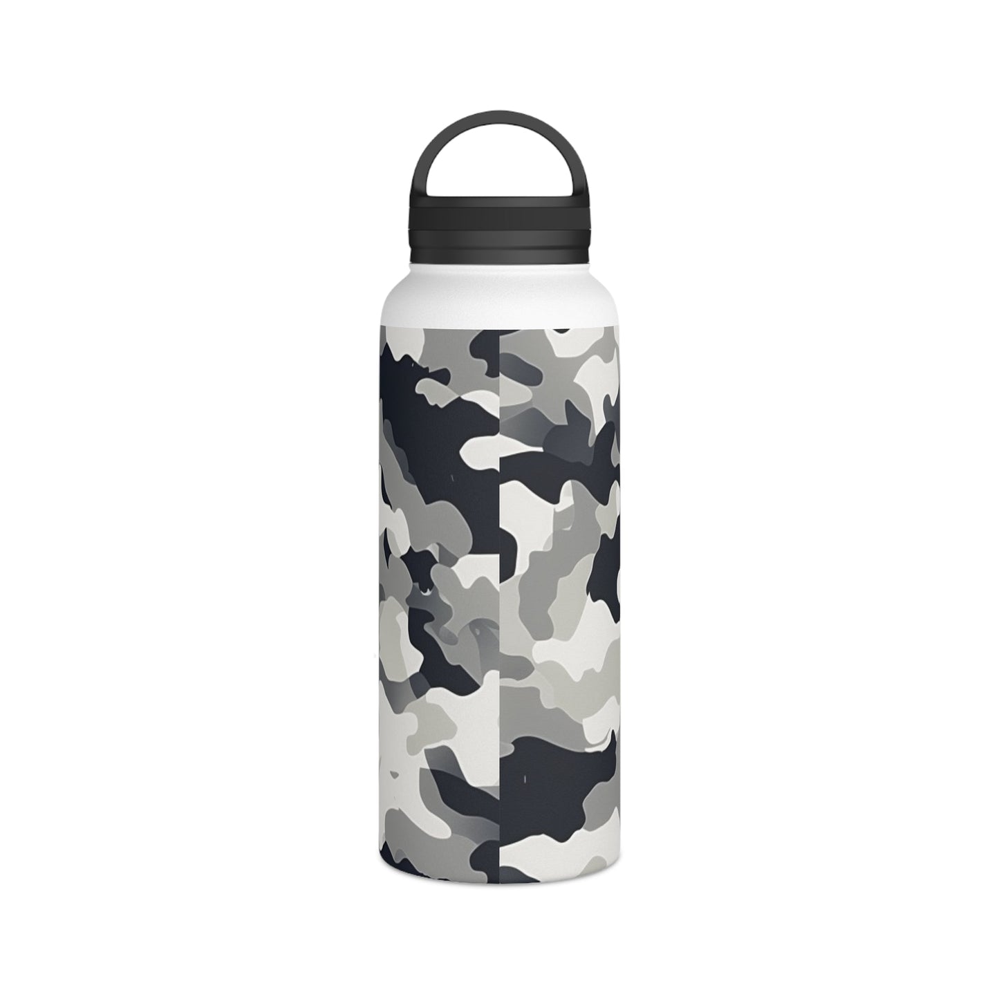 Snow Camouflage Stainless Steel Water Bottle - Discipline Over Motivation 24/7
