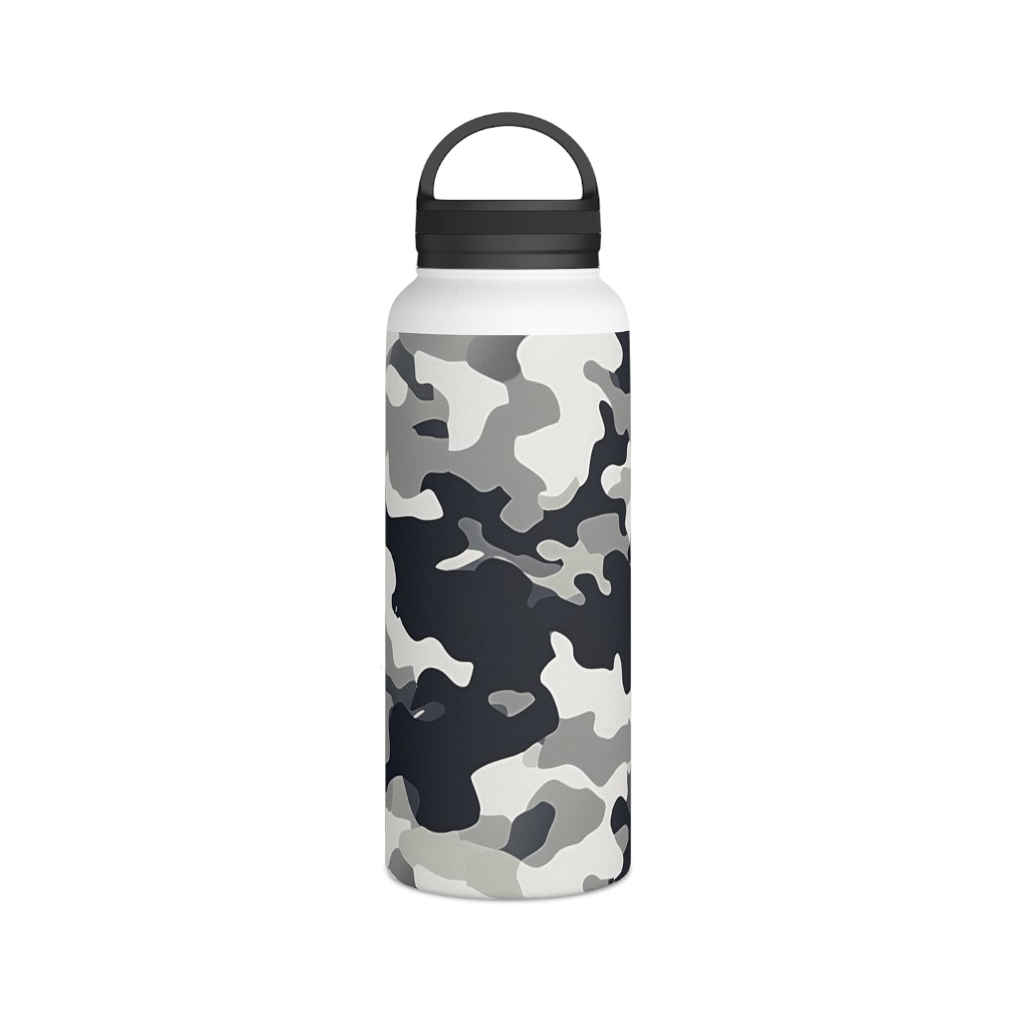 Snow Camouflage Stainless Steel Water Bottle - Discipline Over Motivation 24/7