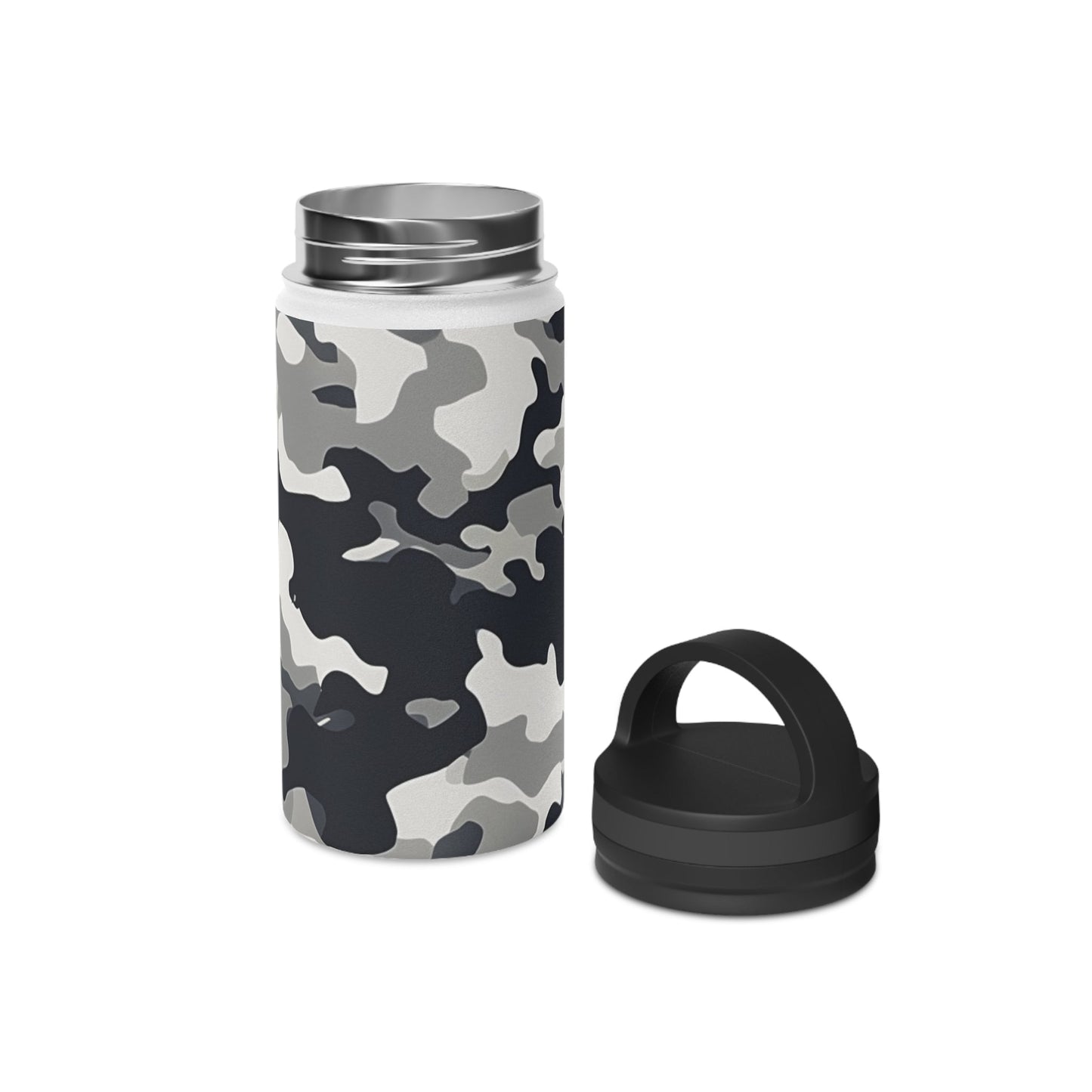 Snow Camouflage Stainless Steel Water Bottle - Discipline Over Motivation 24/7